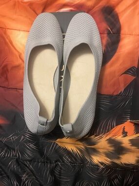 Danskin Light Gray Knit Slip-On Ballet Flats